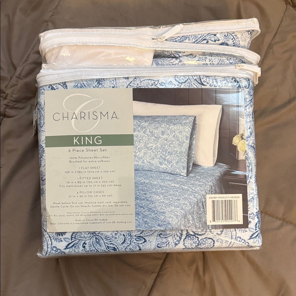 Charisma King Sheet Set in Elegant Blue